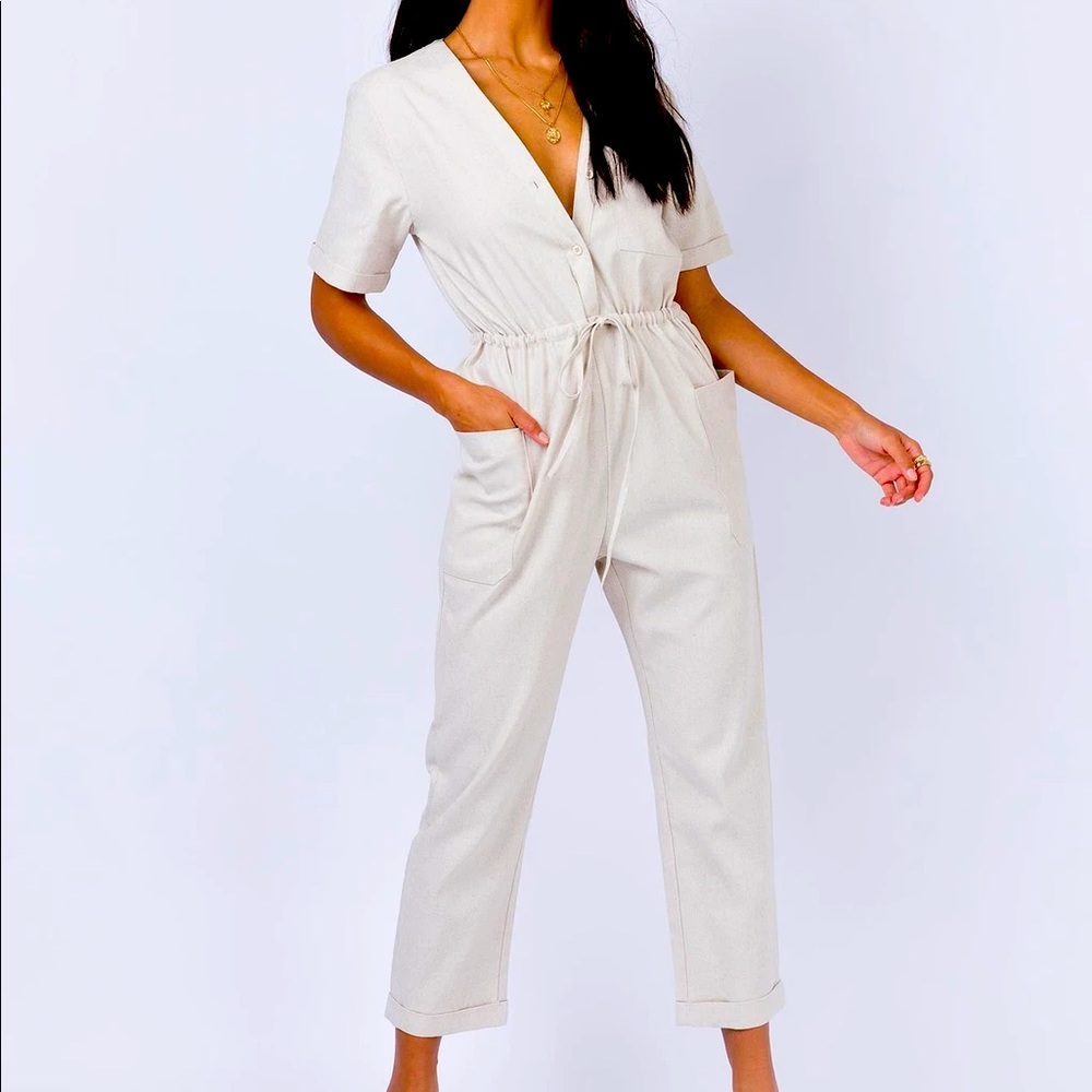Princess Polly Mercieca Jumpsuit Beige